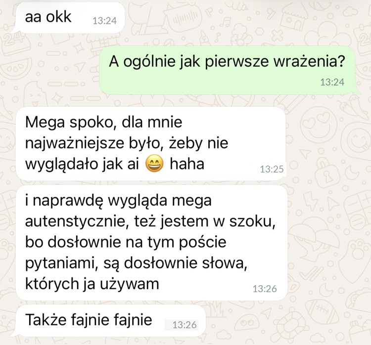 Wiadomość od klientki