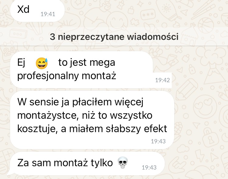 Wiadomość od klienta